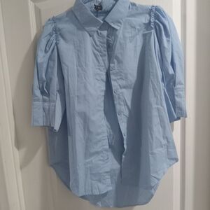 Elegant Sky Blue Women's Blouse